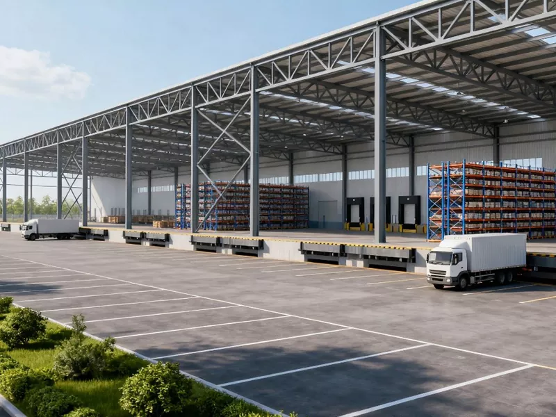 സ്റ്റീൽ സ്ട്രക്ചർ ഡിസ്ട്രിബ്യൂഷൻ സെൻ്റർ കെട്ടിടം